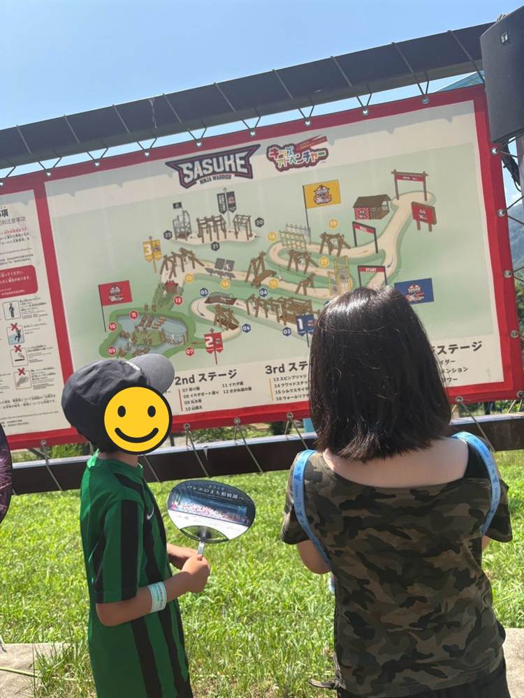 SASUKEキッズアドベンチャーのコース案内図